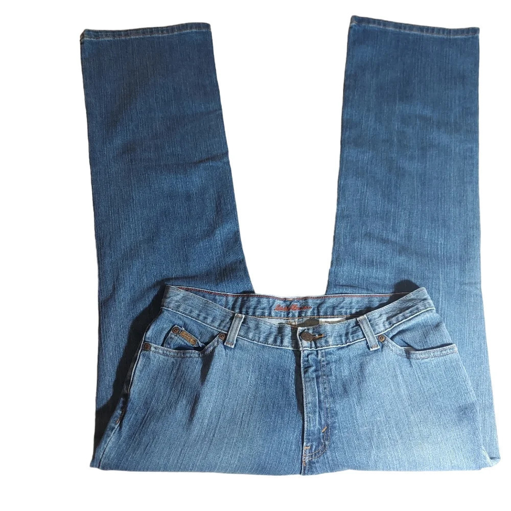 Eddie Bauer Premium‎ Denim Mid Rise Bootcut Jeans Stretch Medium Wash - Picture 3 of 10